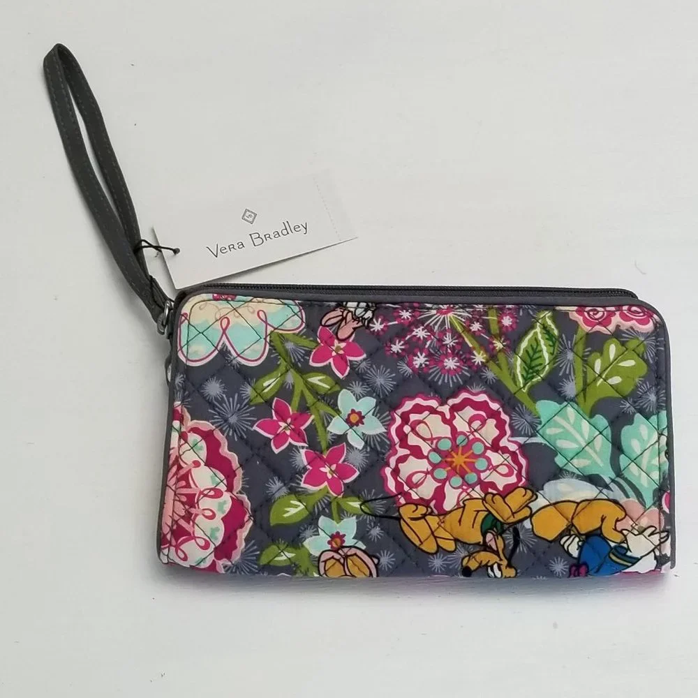 Vera Bradley Disney Mickey & Friends RFID Front zip Wristlet wallet NWT - Picture 2 of 3